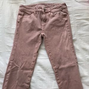 American Eagle Nude Pink Skinny Jeggings/Jeans